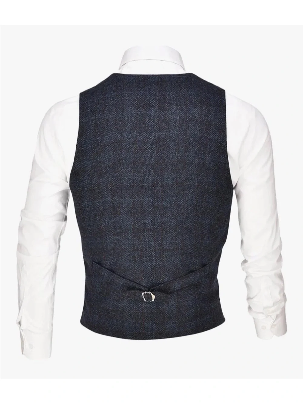 VOOBOOM Men's V-Neck Suit Vest Formal/Casual Slim Fit Dress Waistcoat Size L